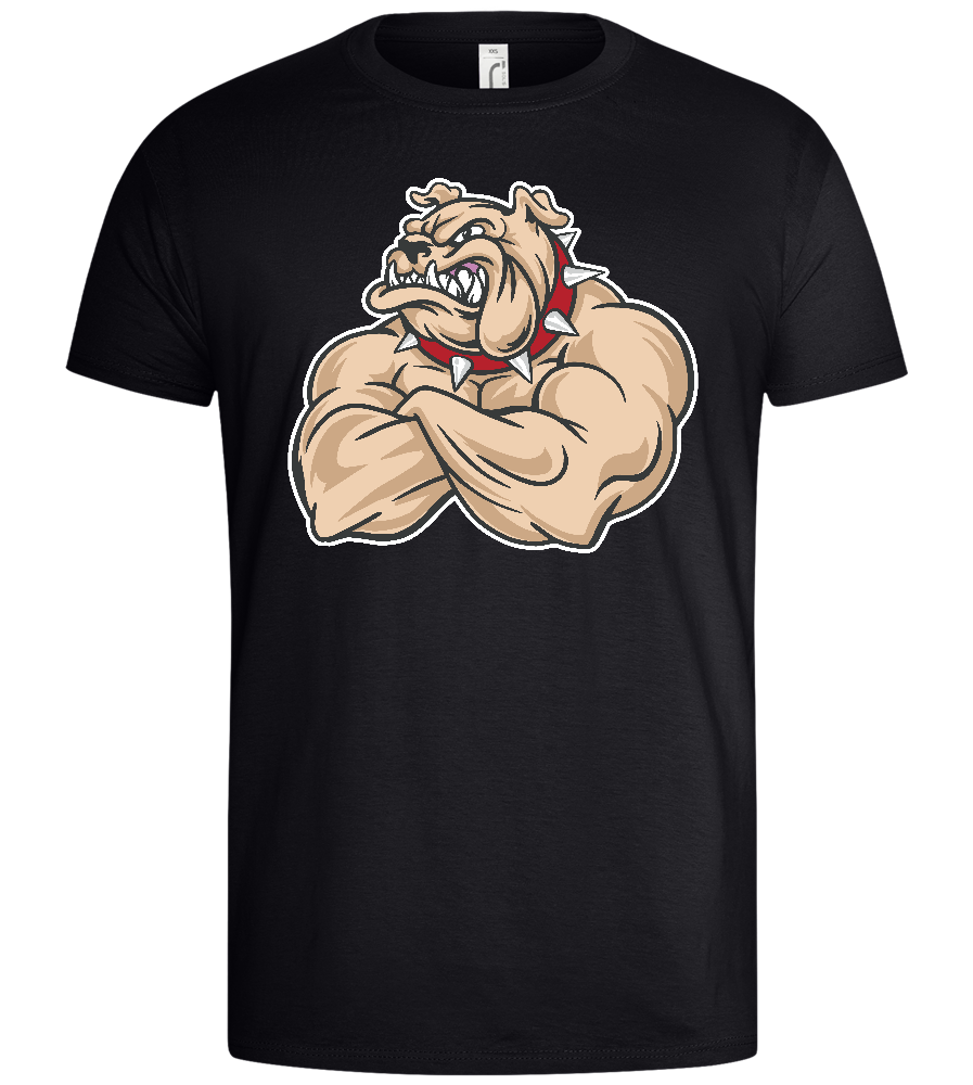 Buffed Bulldog Design - Basic men's t-shirt_MARINE_front