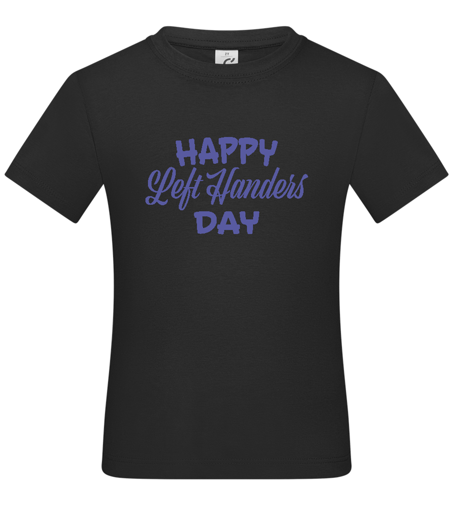 Happy Left Handers Day Design - Basic kids t-shirt_DEEP BLACK_front