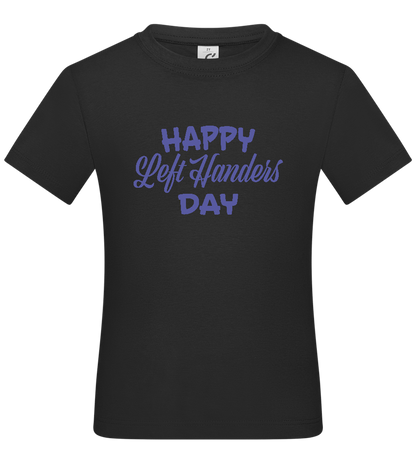 Happy Left Handers Day Design - Basic kids t-shirt_DEEP BLACK_front