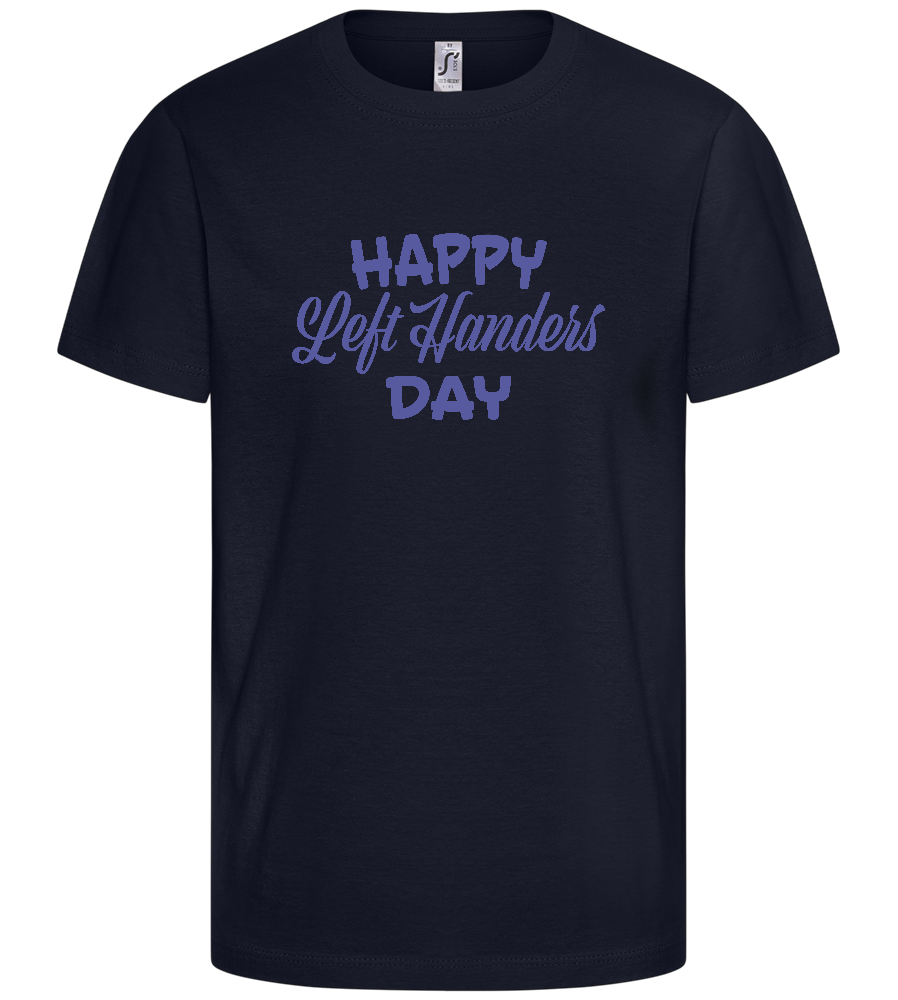 Happy Left Handers Day Design - Basic kids t-shirt_FRENCH NAVY_front