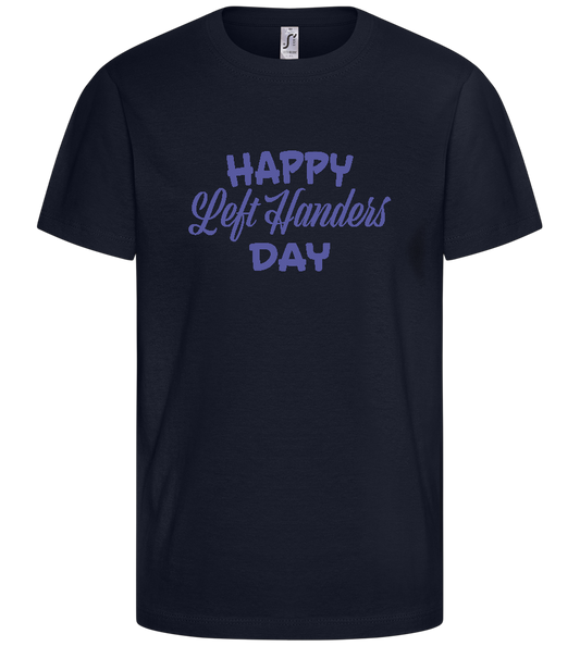 Happy Left Handers Day Design - Basic kids t-shirt_FRENCH NAVY_front