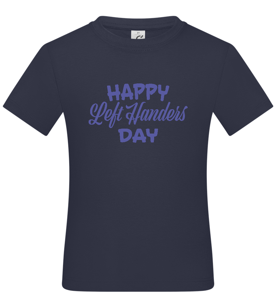 Happy Left Handers Day Design - Basic kids t-shirt_FRENCH NAVY_front