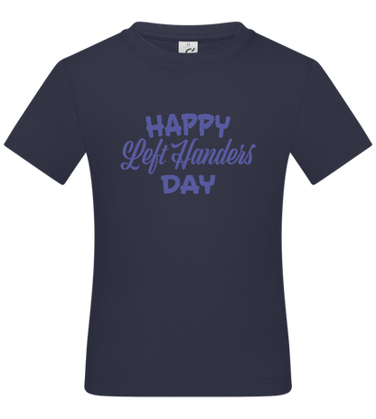 Happy Left Handers Day Design - Basic kids t-shirt_FRENCH NAVY_front