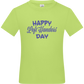 Happy Left Handers Day Design - Basic kids t-shirt_GREEN APPLE_front