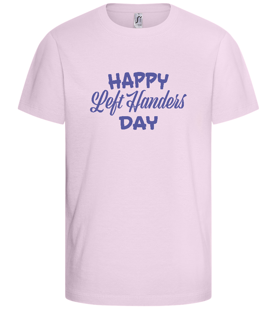 Happy Left Handers Day Design - Basic kids t-shirt_LIGHT PINK_front