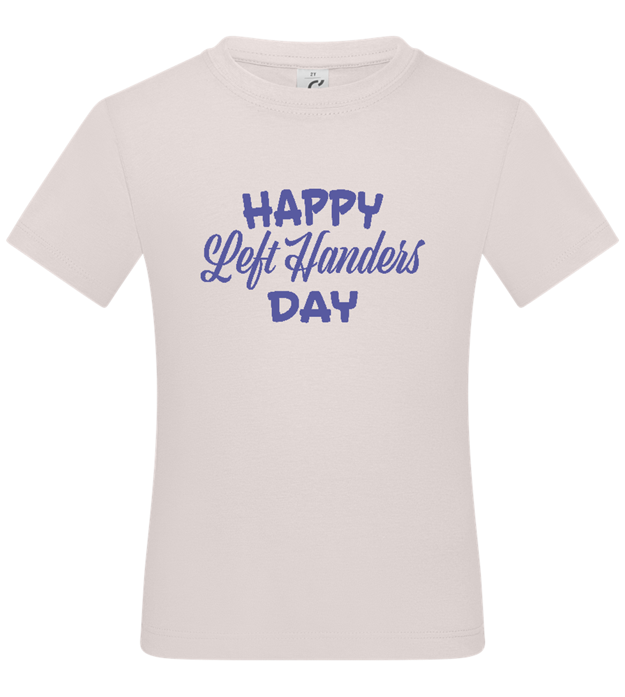 Happy Left Handers Day Design - Basic kids t-shirt_LIGHT PINK_front