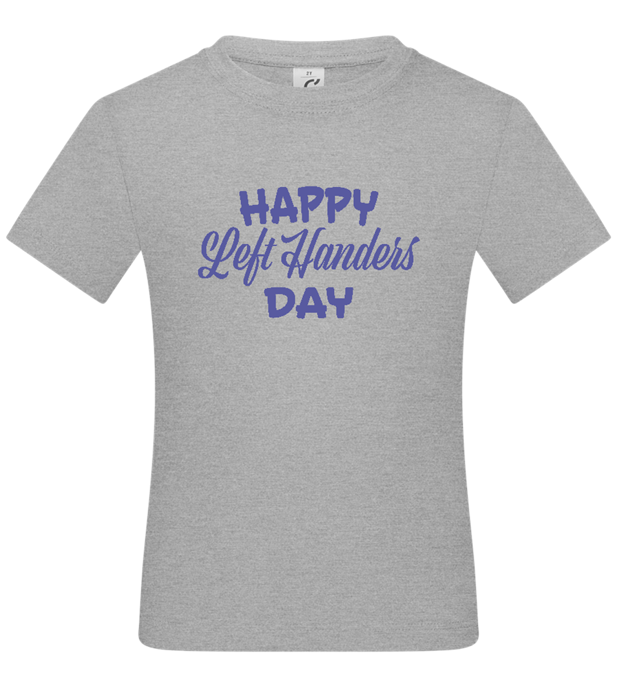 Happy Left Handers Day Design - Basic kids t-shirt_ORION GREY_front