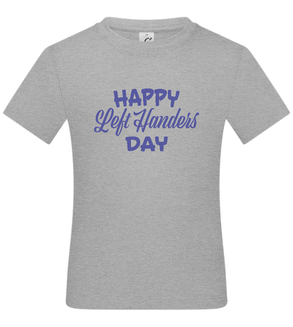 Happy Left Handers Day Design - Basic kids t-shirt_ORION GREY_front