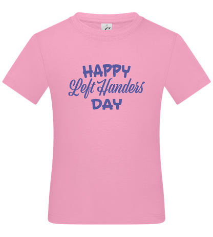 Happy Left Handers Day Design - Basic kids t-shirt_PINK ORCHID_front