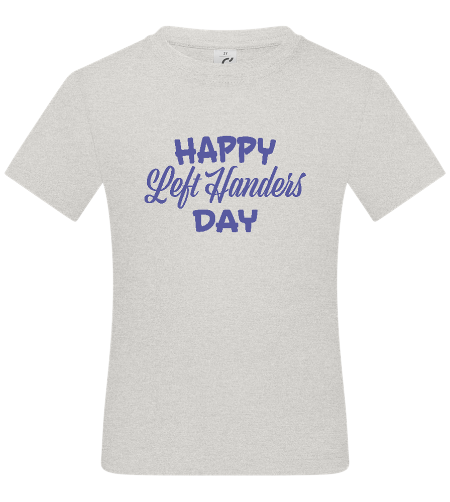 Happy Left Handers Day Design - Basic kids t-shirt_VIBRANT WHITE_front