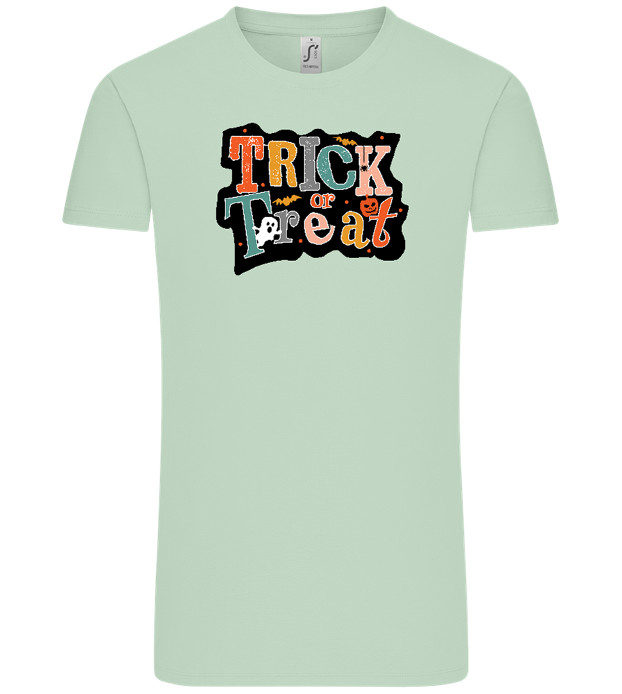 Spooky Trick or Treat Design - Comfort Unisex T-Shirt_ICE GREEN_front