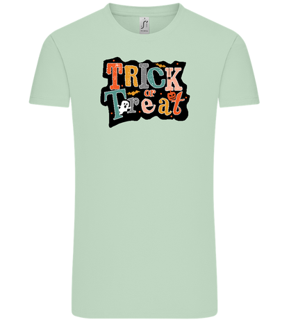 Spooky Trick or Treat Design - Comfort Unisex T-Shirt_ICE GREEN_front