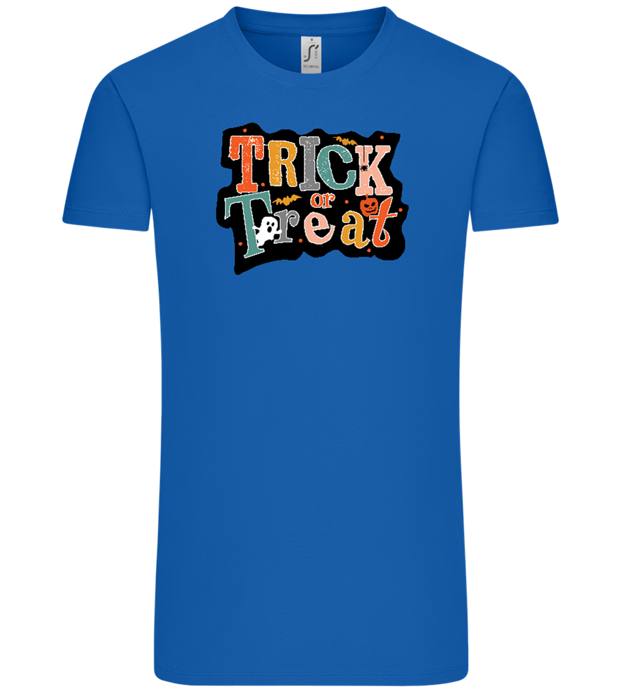 Spooky Trick or Treat Design - Comfort Unisex T-Shirt_ROYAL_front