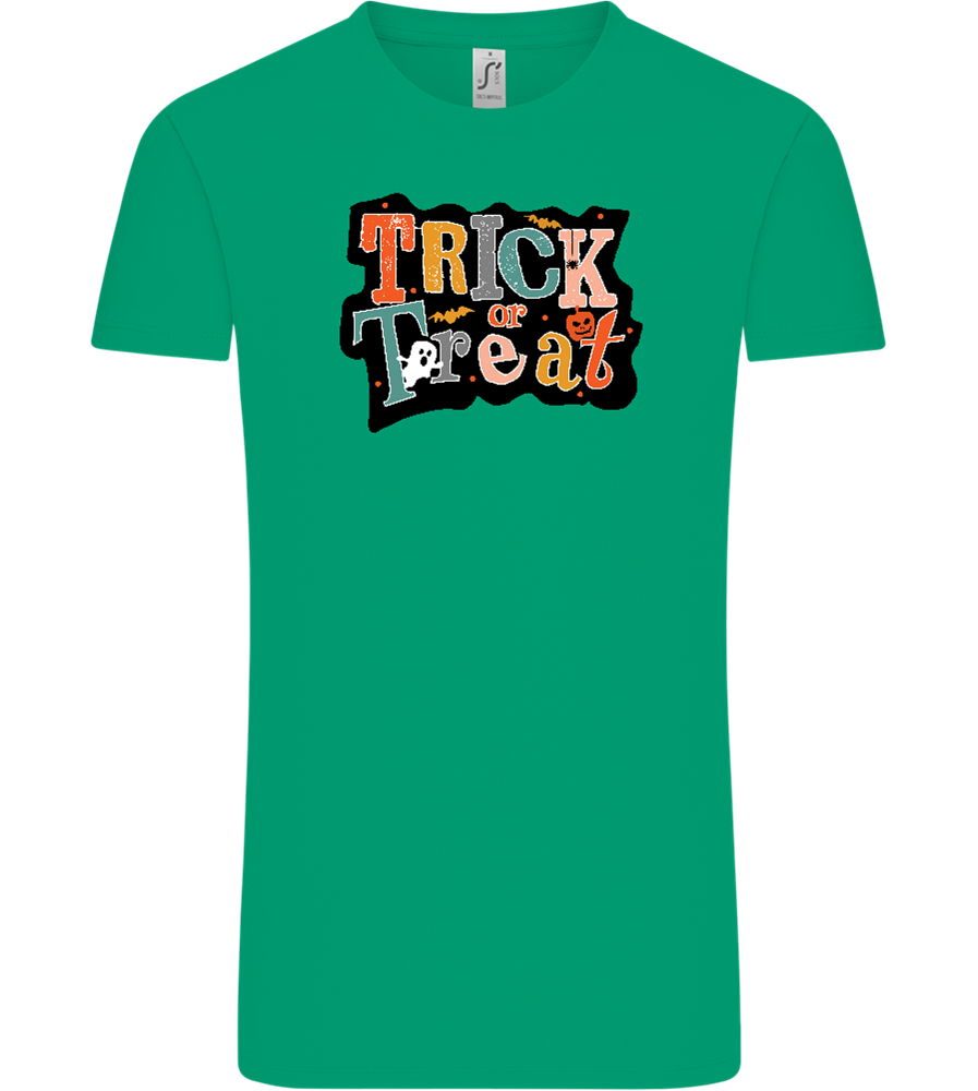 Spooky Trick or Treat Design - Comfort Unisex T-Shirt_SPRING GREEN_front