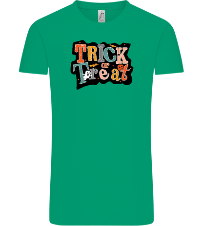 Spooky Trick or Treat Design - Comfort Unisex T-Shirt_SPRING GREEN_front