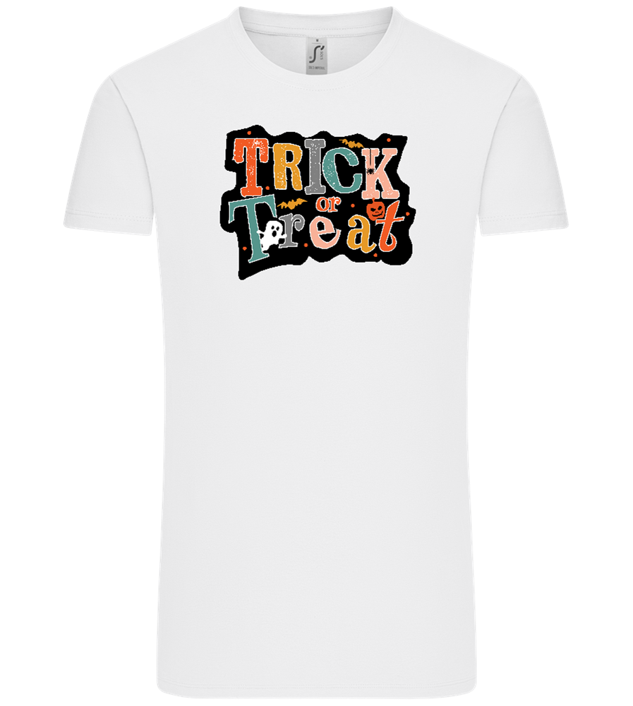 Spooky Trick or Treat Design - Comfort Unisex T-Shirt_WHITE_front