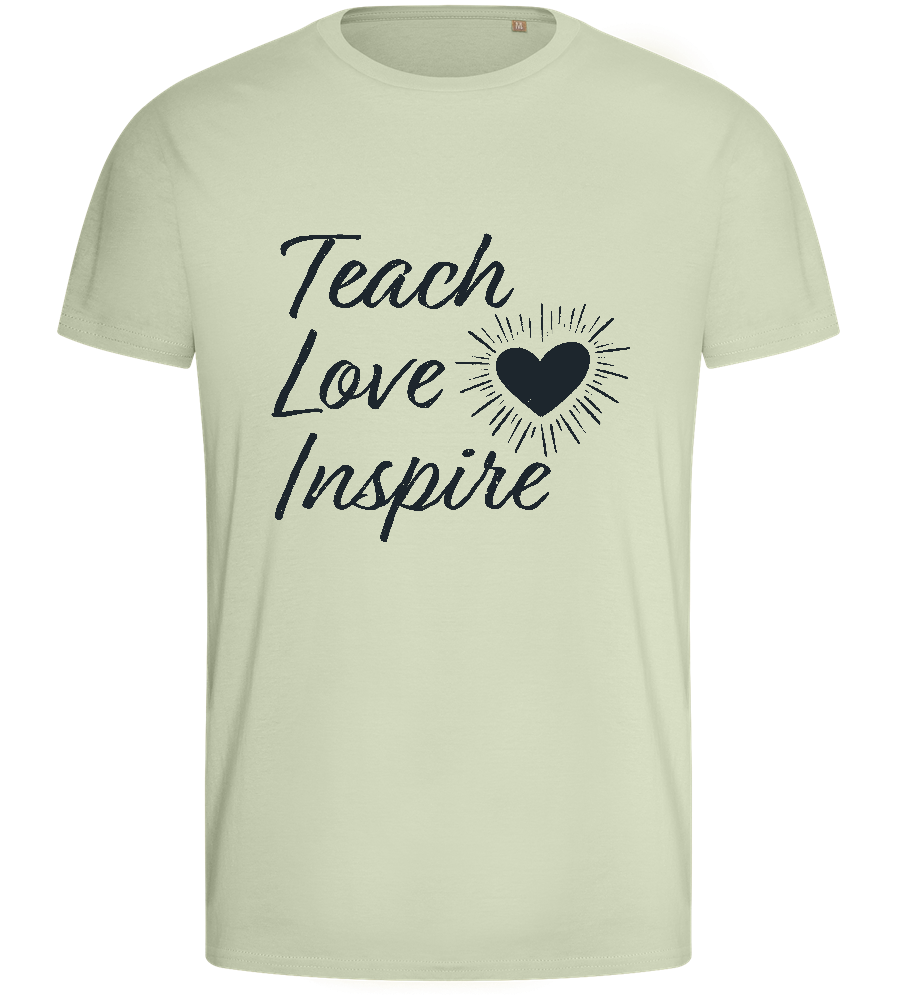 Teach Love Inspire Heart Design - Basic men's fitted t-shirt_SILESTONE_front