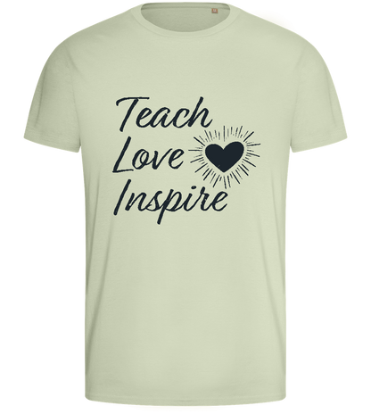 Teach Love Inspire Heart Design - Basic men's fitted t-shirt_SILESTONE_front