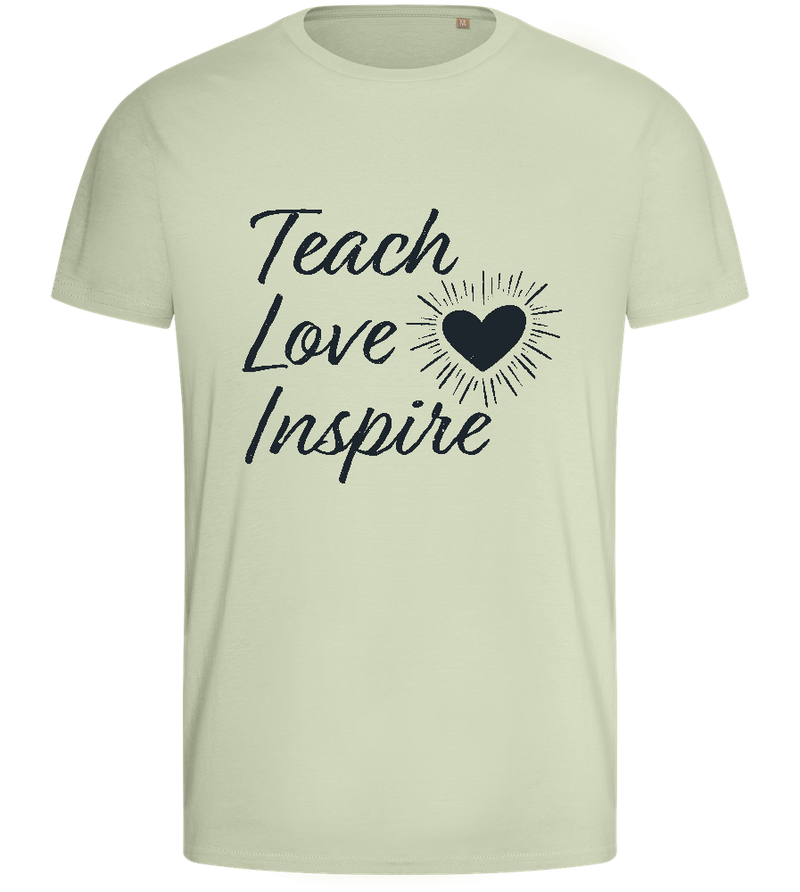 Teach Love Inspire Heart Design - Basic men's fitted t-shirt_SILESTONE_front