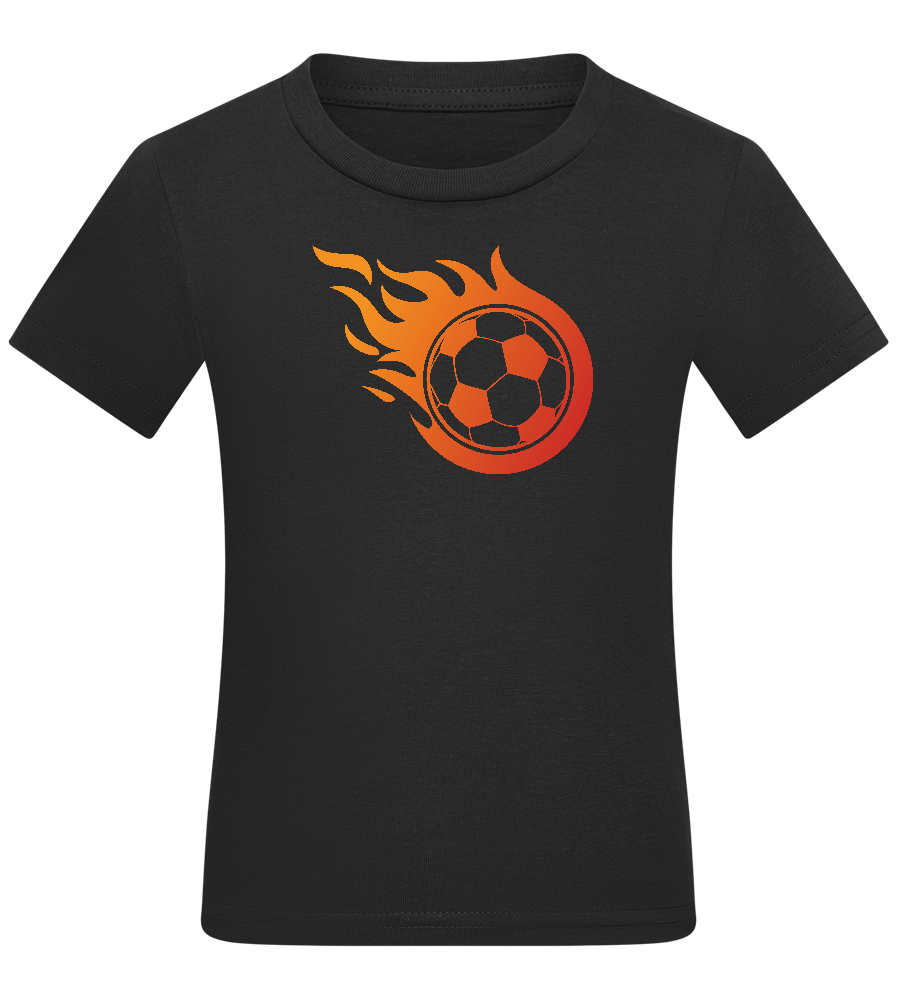 Ball of Flame Design - Comfort kids fitted t-shirt_DEEP BLACK_front