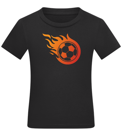 Ball of Flame Design - Comfort kids fitted t-shirt_DEEP BLACK_front