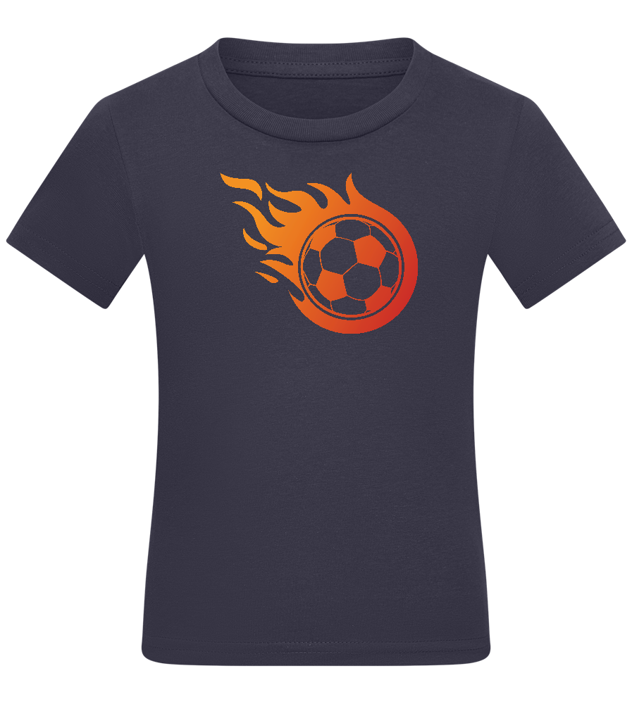 Ball of Flame Design - Comfort kids fitted t-shirt_FRENCH NAVY_front