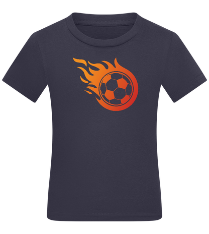 Ball of Flame Design - Comfort kids fitted t-shirt_FRENCH NAVY_front