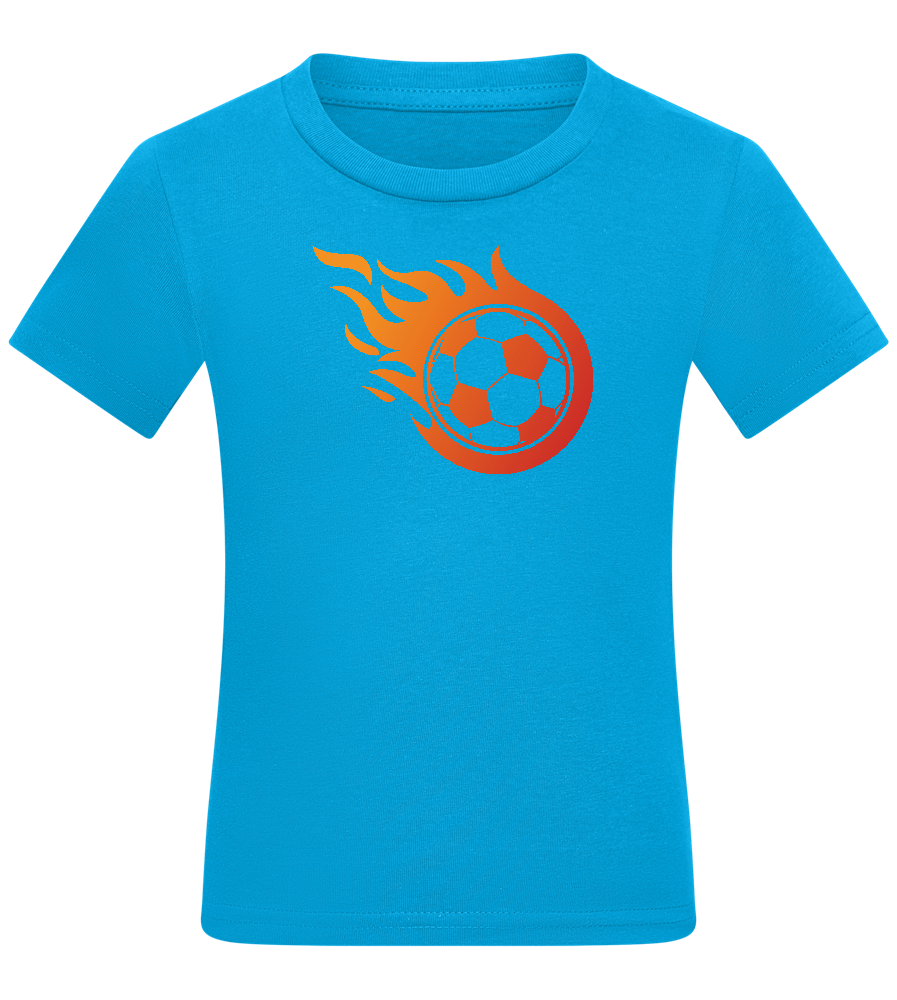 Ball of Flame Design - Comfort kids fitted t-shirt_TURQUOISE_front