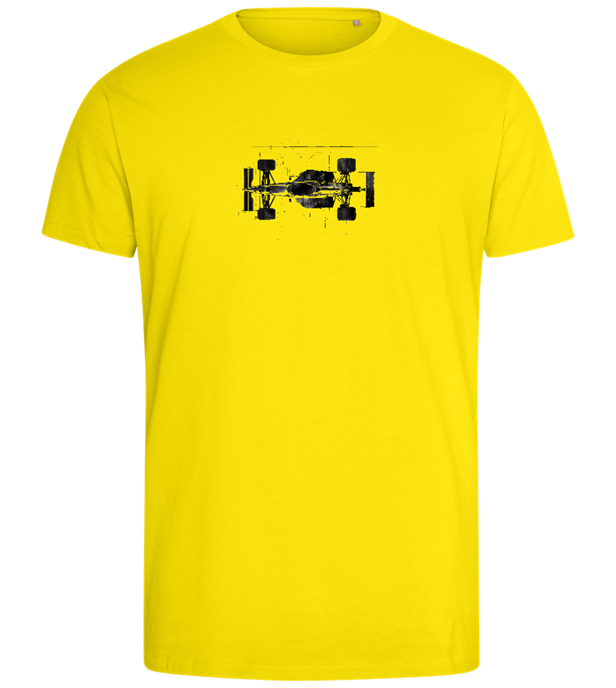 F1 Schematics Design - Comfort men's fitted t-shirt_YELLOW_front