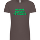 Do Not Return to Sender Design - Premium women's t-shirt_DARK GRAY_front