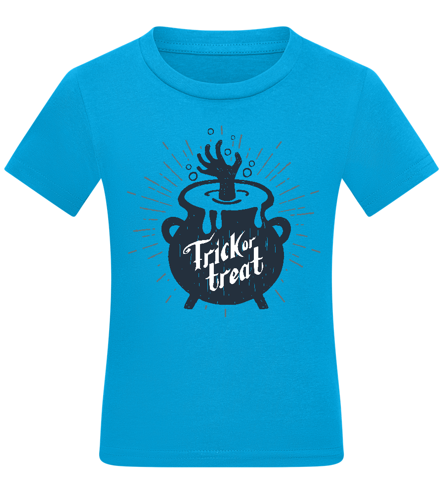 Trick Treat Design - Comfort kids fitted t-shirt_TURQUOISE_front
