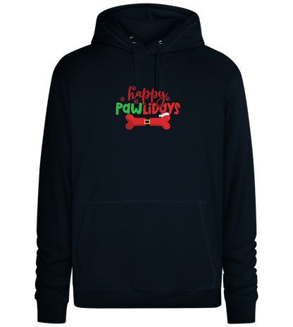 Happy Pawlidays Design - Premium unisex hoodie_BLACK_front