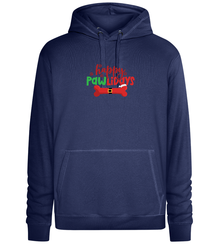 Happy Pawlidays Design - Premium unisex hoodie_DENIM CHINA_front