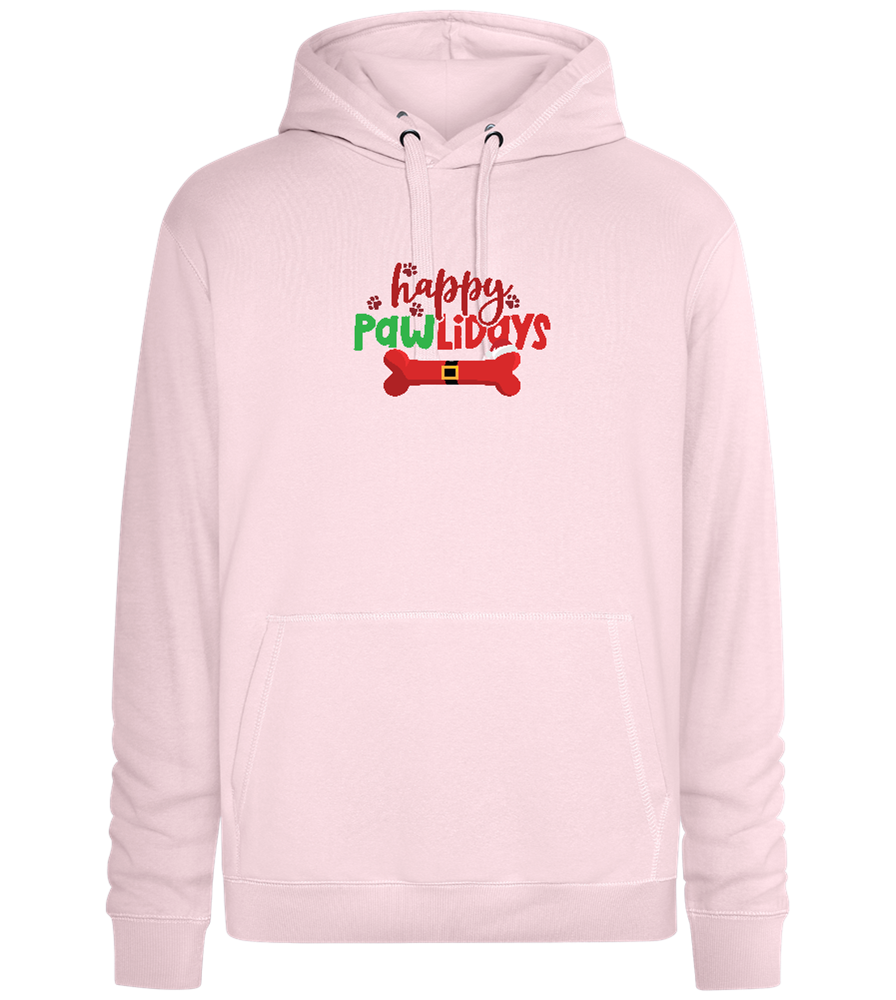 Happy Pawlidays Design - Premium unisex hoodie_LIGHT PEACH ROSE_front