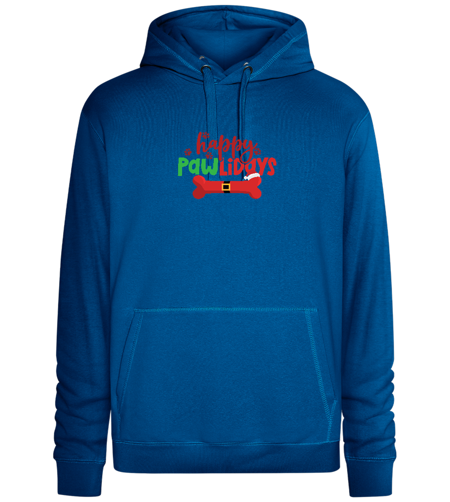 Happy Pawlidays Design - Premium unisex hoodie_ROYAL_front