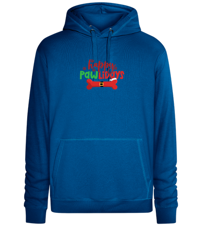 Happy Pawlidays Design - Premium unisex hoodie_ROYAL_front