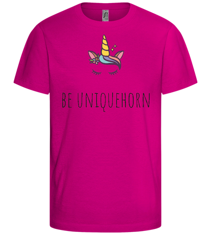 Be Unique-horn Design - Comfort girls' t-shirt_FUCHSIA_front