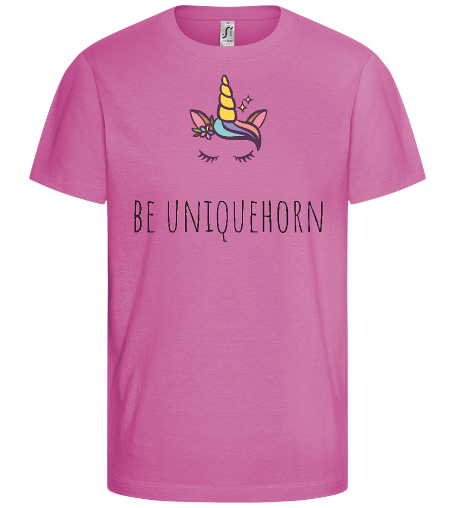 Be Unique-horn Design - Comfort girls' t-shirt_PINK ORCHID_front