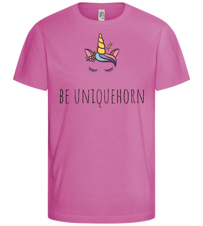 Be Unique-horn Design - Comfort girls' t-shirt_PINK ORCHID_front