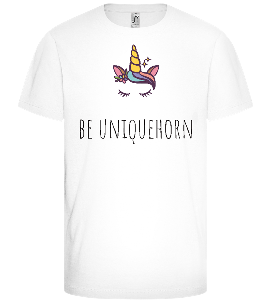 Be Unique-horn Design - Comfort girls' t-shirt_WHITE_front