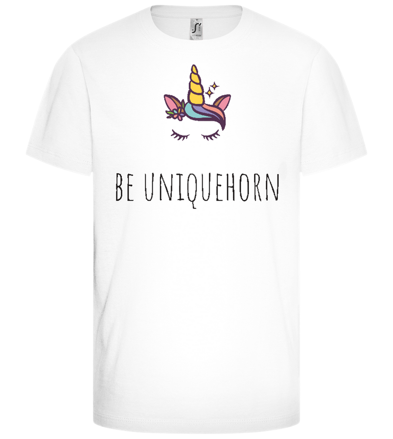 Be Unique-horn Design - Comfort girls' t-shirt_WHITE_front