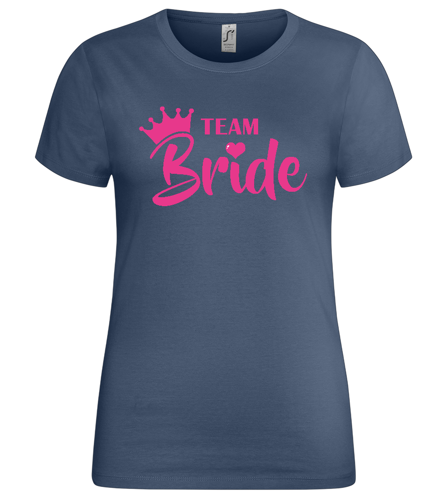 Team Bride Crown Design - Premium women's t-shirt_DENIM_front