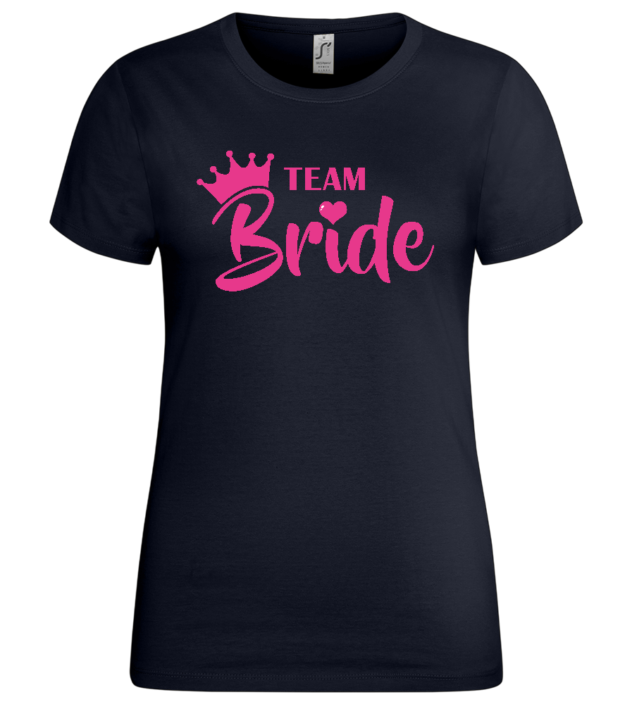 Team Bride Crown Design - Premium women's t-shirt_FRENCH NAVY_front