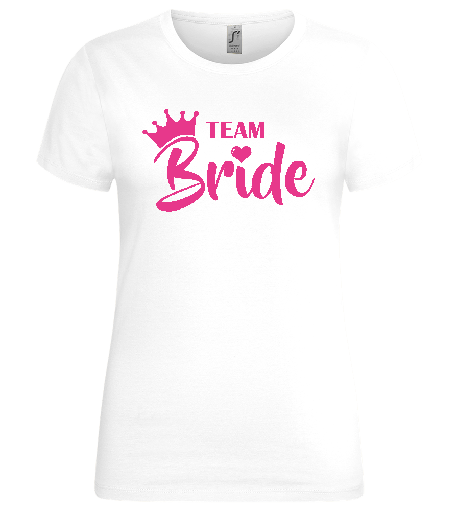 Team Bride Crown Design - Premium women's t-shirt_WHITE_front