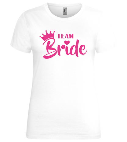 Team Bride Crown Design - Premium women's t-shirt_WHITE_front