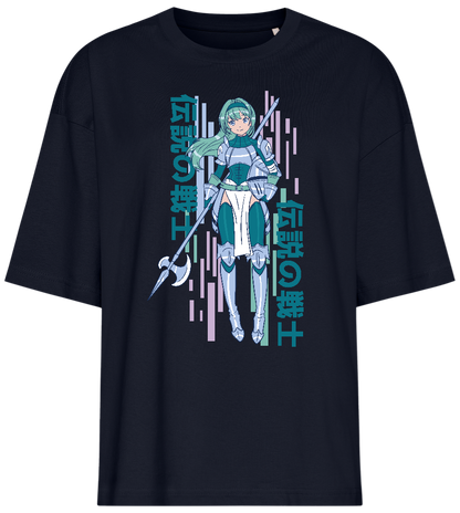 Armored Knight Design - Premium women's oversized t-shirt_FRENCH NAVY_front