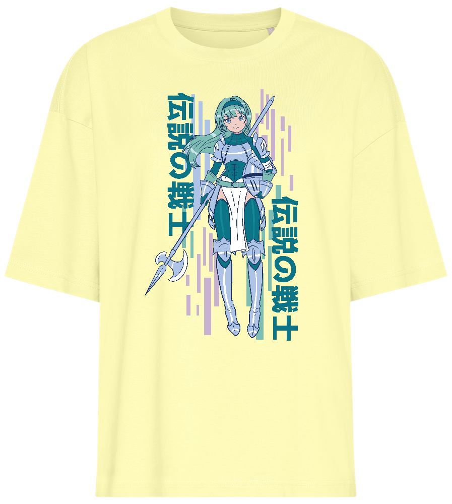 Armored Knight Design - Premium women's oversized t-shirt_LIGHT YELLOW_front