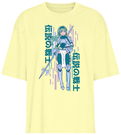 Armored Knight Design - Premium women's oversized t-shirt_LIGHT YELLOW_front