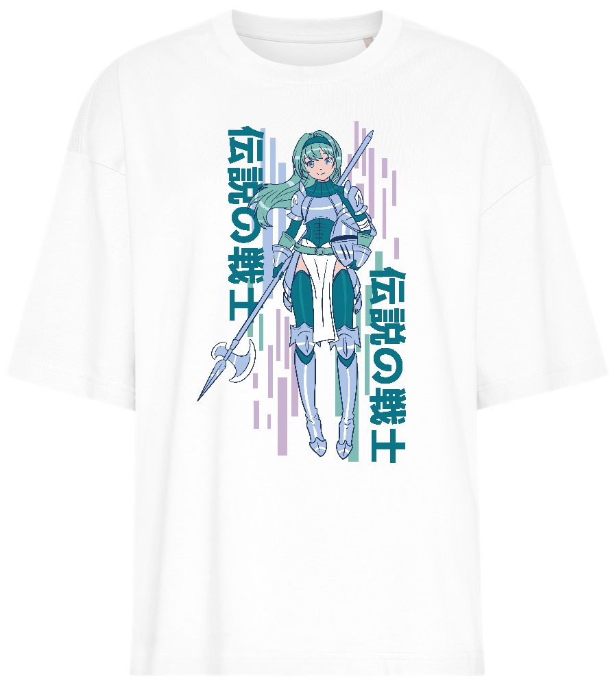 Armored Knight Design - Premium women's oversized t-shirt_WHITE_front