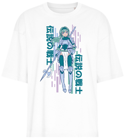 Armored Knight Design - Premium women's oversized t-shirt_WHITE_front